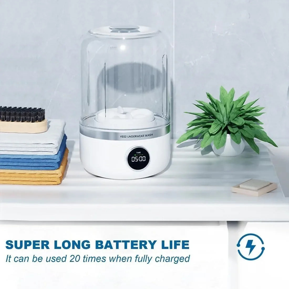 Wireless washing machine portable underwear cleaner 1L
