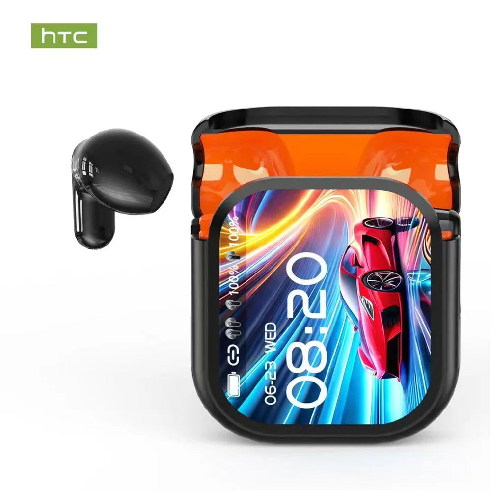 HTC NE20 TWS Bluetooth V6.0 Wireless Earphones AI Translator Earbuds Touch Screen Sport Stereo HD Voice Headphone Long-Last Life
