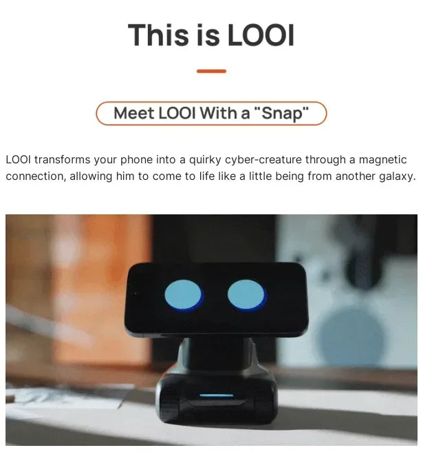 LOOI Smart AI Desktop Robot – ChatGPT Voice Assistant | Memory, Gesture & Face Recognition | Emotional Support Companion