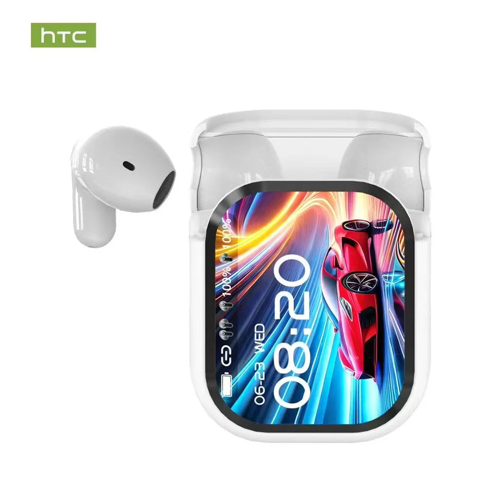 HTC NE20 TWS Bluetooth V6.0 Wireless Earphones AI Translator Earbuds Touch Screen Sport Stereo HD Voice Headphone Long-Last Life