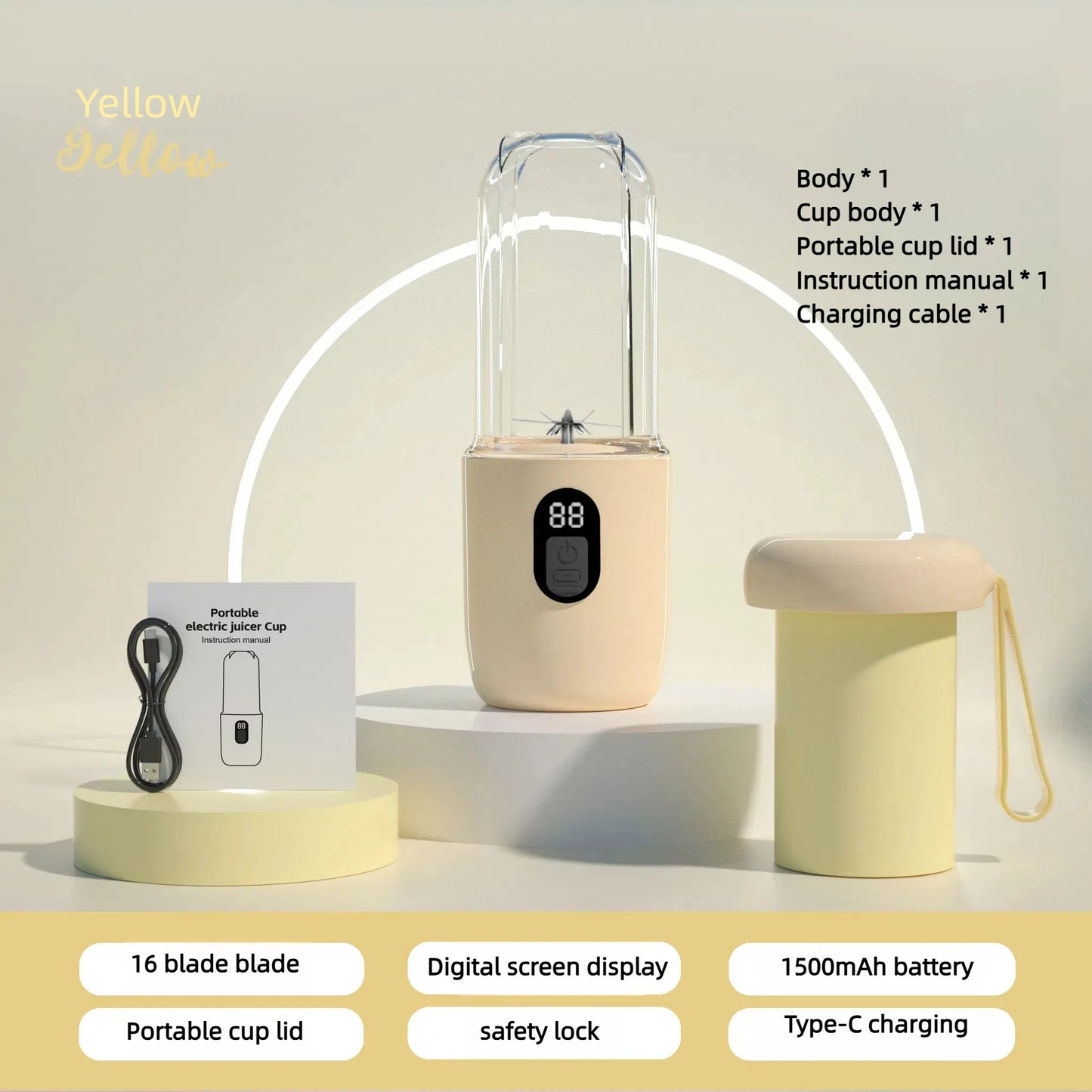 Portable Juicer Blender 400ml Electric
