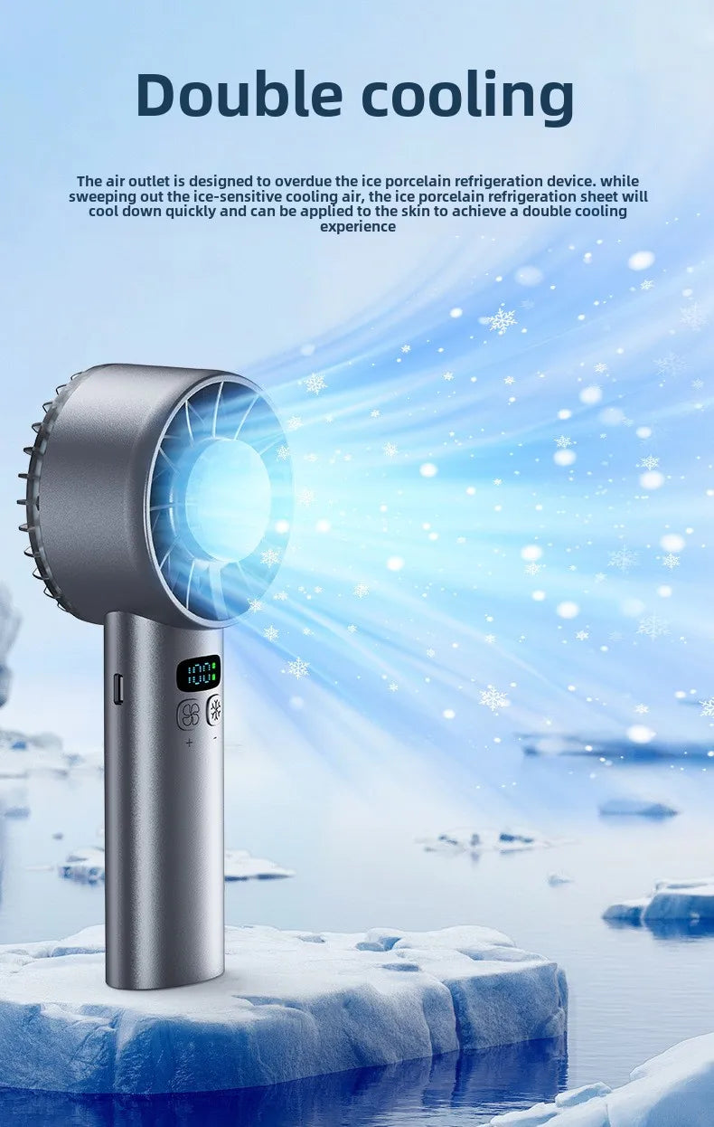 Product with ice cooling effect on a blue background