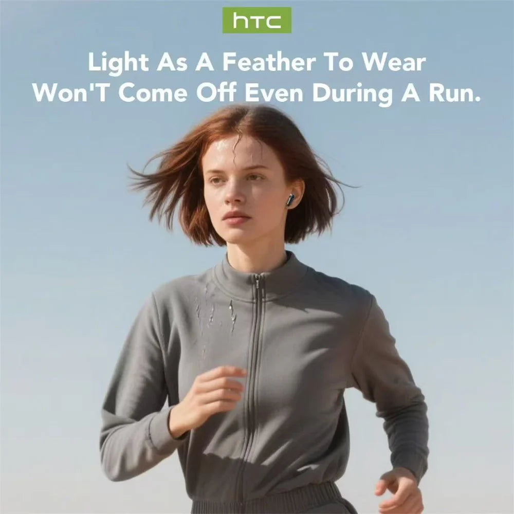 HTC NE20 TWS Bluetooth V6.0 Wireless Earphones AI Translator Earbuds Touch Screen Sport Stereo HD Voice Headphone Long-Last Life